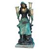 Image 1 : "Red Riding Hood" Reproduction Bronze Statue/Lamp