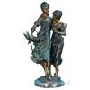 Image 1 : "Sisters" Reproduction Bronze Statue/Lamp