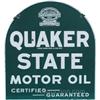 Image 1 : Quaker State Motor Oil Double Sided Porcelain Sign