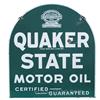 Image 2 : Quaker State Motor Oil Double Sided Porcelain Sign