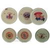 Image 1 : Lot Of 6 Round Glass Change Receivers: