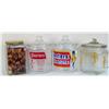 Image 1 : Lot Of 4 Store Countertop Planters Peanuts Glass Jars: