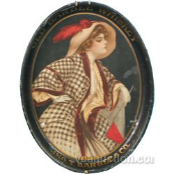 JNO. T. Barbee & Co. Old Barbee Whiskey Oval Tin Servin