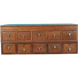 Early Oak 2-Piece Stackable Filing Desk System