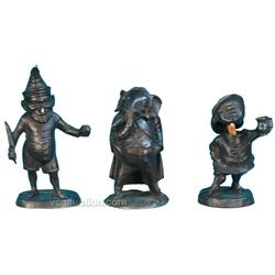 Lot Of 3 Countertop Figural Match Holders: