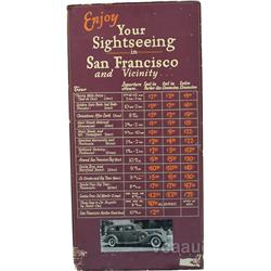 Early Cardboard San Francisco Sightseeing Price Guide