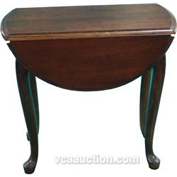 Early Wooden Drop-Leaf Side Table