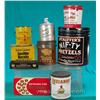 Image 1 : Large Lot Of Early Country Store Tin Containers, Includ