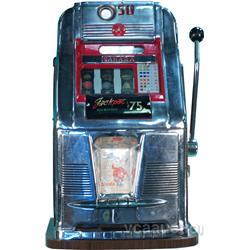 50 Cent Mills Chrome Hi-Top w/ Jackpot Slot Machine,