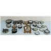 Image 1 : Box Lot Of Early Pocket Watches & Small Clocks