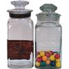 Image 1 : Lot Of 2 Early Country Store Countertop Glass Jars w/ L