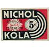 Image 1 : Nichol 5 Cent Kola Embossed Tin Sign