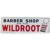 Image 1 : "Ask For Wildroot" Embossed Self-Framed Tin Barber Shop