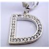 Image 1 : Sterling Silver Initial "D" inset CZs 8.8g