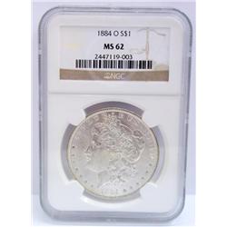 1884 Morgan Silver Dollar MS62