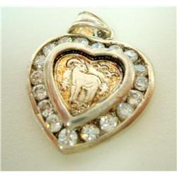 Sterling Silver Capricorn Cz Pendant
