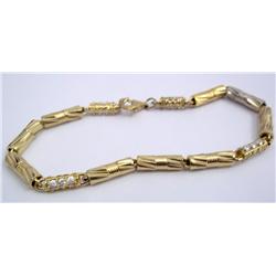 Men's Bracelet, Vermeil with CZs 14.4 grams