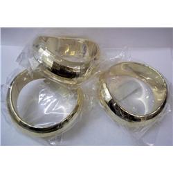 3 Gold Metallic Bracelets
