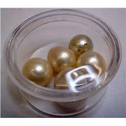5 Cultured Pearls, Mounting ready