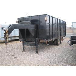 20' DUALLY TANDEM AXLE GOOSENECK DUMP TRAILER W/SIDE WALLS;