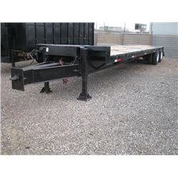 30' HEAVY DUTY TANDEM AXLE TRAILER W/PINTLE HITCH;