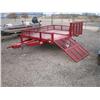 Image 1 : 8.5' SINGLE AXLE 4 WHEELER TRAILER W/SIDE FOLDING RAMPS;