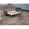 Image 1 : 7X6' SINGLE AXLE BALL HITCH TRAILER W/FOLDING RAMP;