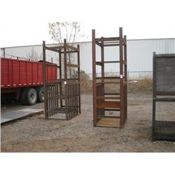 SHEET METAL RACKS W/PALLET SHELVING ;