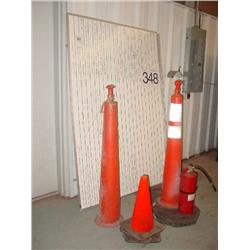 DRY ERASE BOARD CONES & FIRE EXTINGUISHER