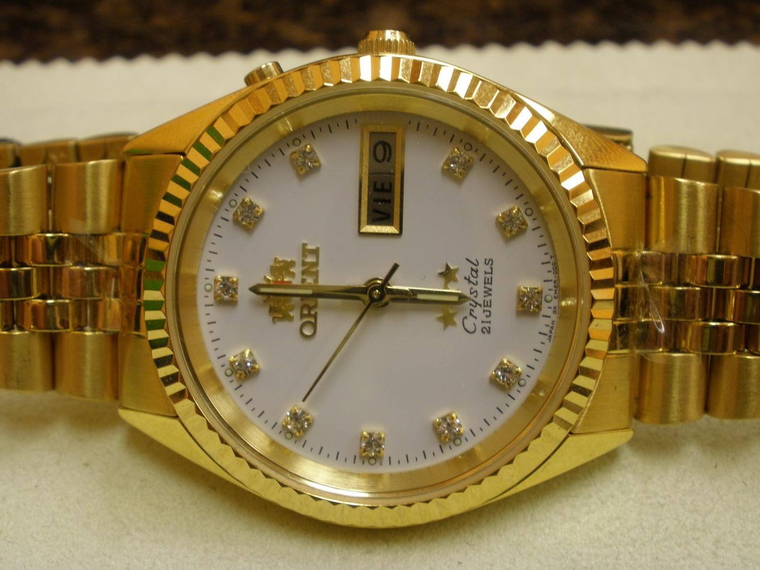 MENS GOLD PLATED ROLEX STYLE ORIENT WATCH mens-gold-plated-rolex-style-orient-watch