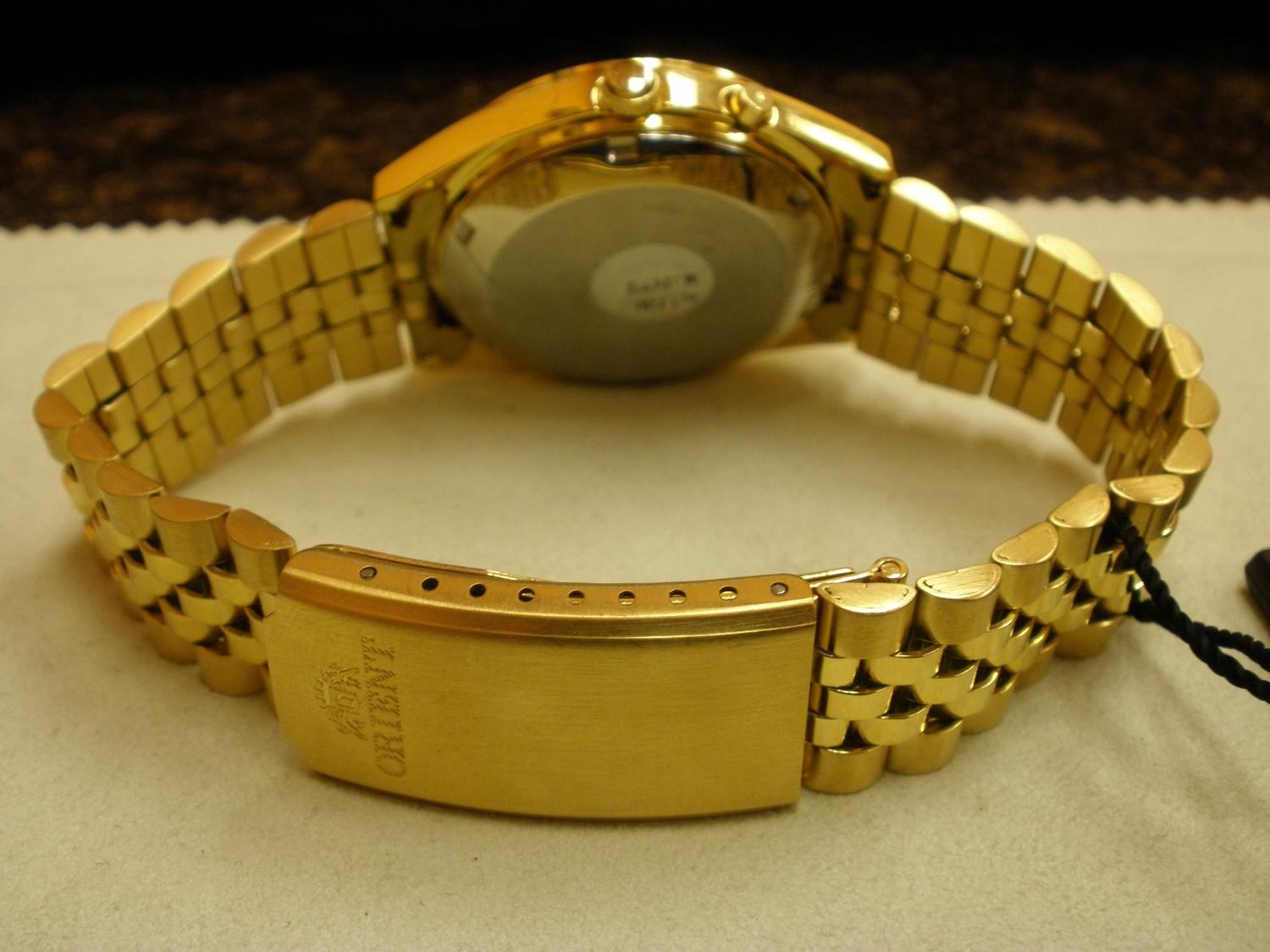 MENS GOLD PLATED ROLEX STYLE ORIENT WATCH