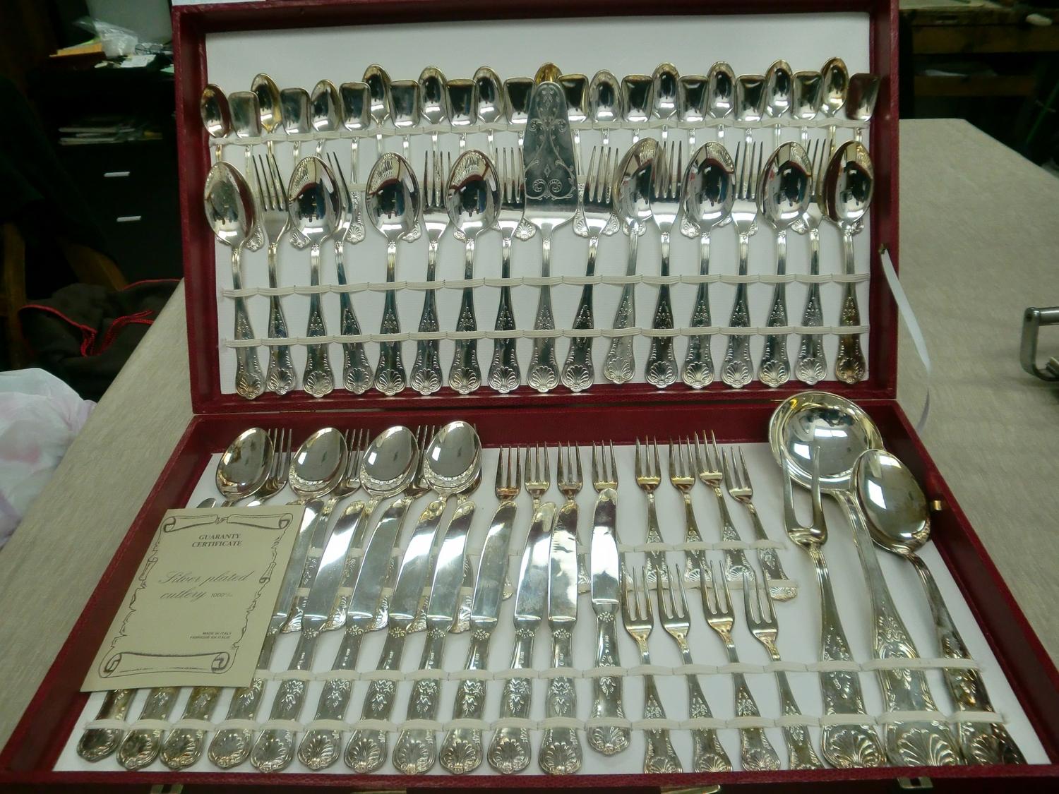 SILVER PLATED CUTLERY SET MADE IN ITALY