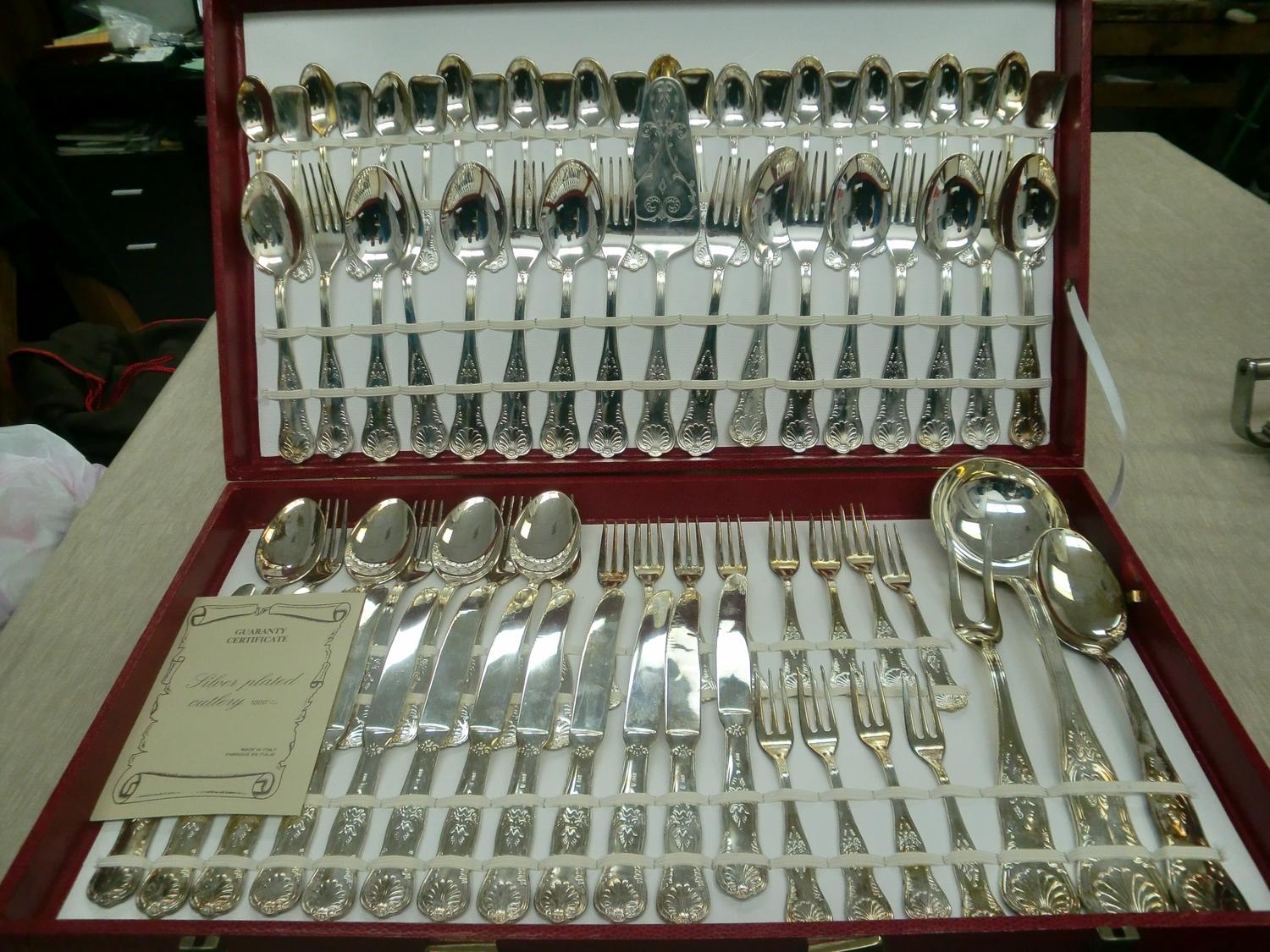 SILVER PLATED CUTLERY SET MADE IN ITALY