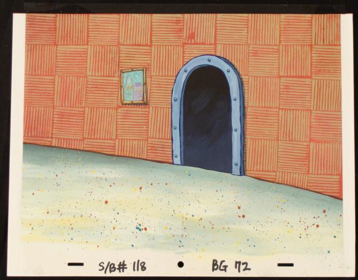 Door Original SpongeBob Animation Art Background Cel