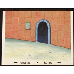 Door Original SpongeBob Animation Art Background Cel