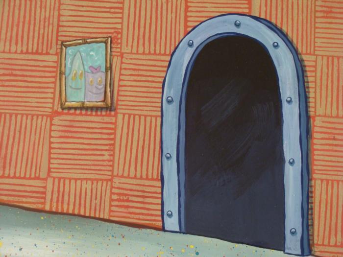 Door Original SpongeBob Animation Art Background Cel