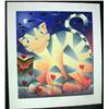 Image 1 : Mackenzie Thorpe Love Cat Serigraph