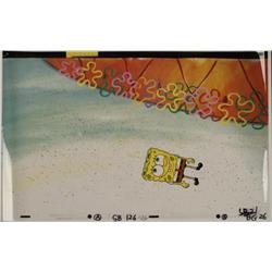 Background Sideways Spongebob Original Production Cel
