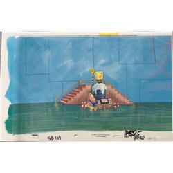 Background Production Oh Boy Original Cel Spongebob