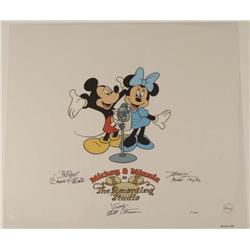 Disney Sericel Animation Art Mickey Minnie Voice Signed