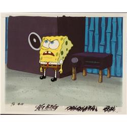 Production Cel Original SpongeBob Art Background Teeth