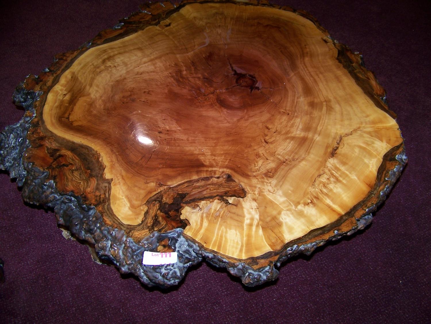 Vintage Natural wood coffee table 14T x 38 W including glass top