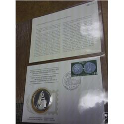 1976 MONACO FDC'S WITH PROOF .6 OZ STERLING MEDAL