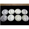 Image 1 : $2 FACE VALUE WASHINGTON SILVER QUARTERS 8 COINS