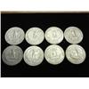 Image 2 : $2 FACE VALUE WASHINGTON SILVER QUARTERS 8 COINS