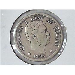 1883 HAWAIIAN DIME (FINE) TOUGH TO FIND