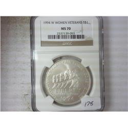 1994-W WOMEN VETERANS US SILVER DOLLAR