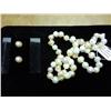Image 1 : FRESHWATER PEARLS 18" NECKLACE & EARRINGS SET