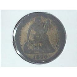 1890 SEATED LIBERTY DIME