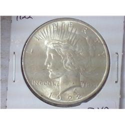 1922 PEACE SILVER DOLLAR (UNC)